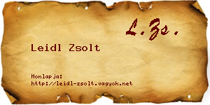 Leidl Zsolt névjegykártya